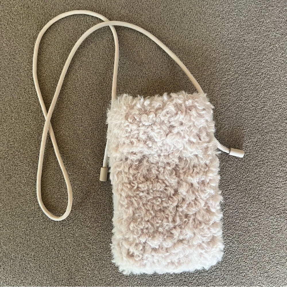 COS  Teddy Fleece Phone Case In White